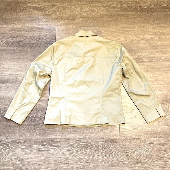 JONES & CO (NWOT) • Tan Lightweight Thin Zip-Up Cotton Jacket Coat • Size Small - Picture 9 of 16
